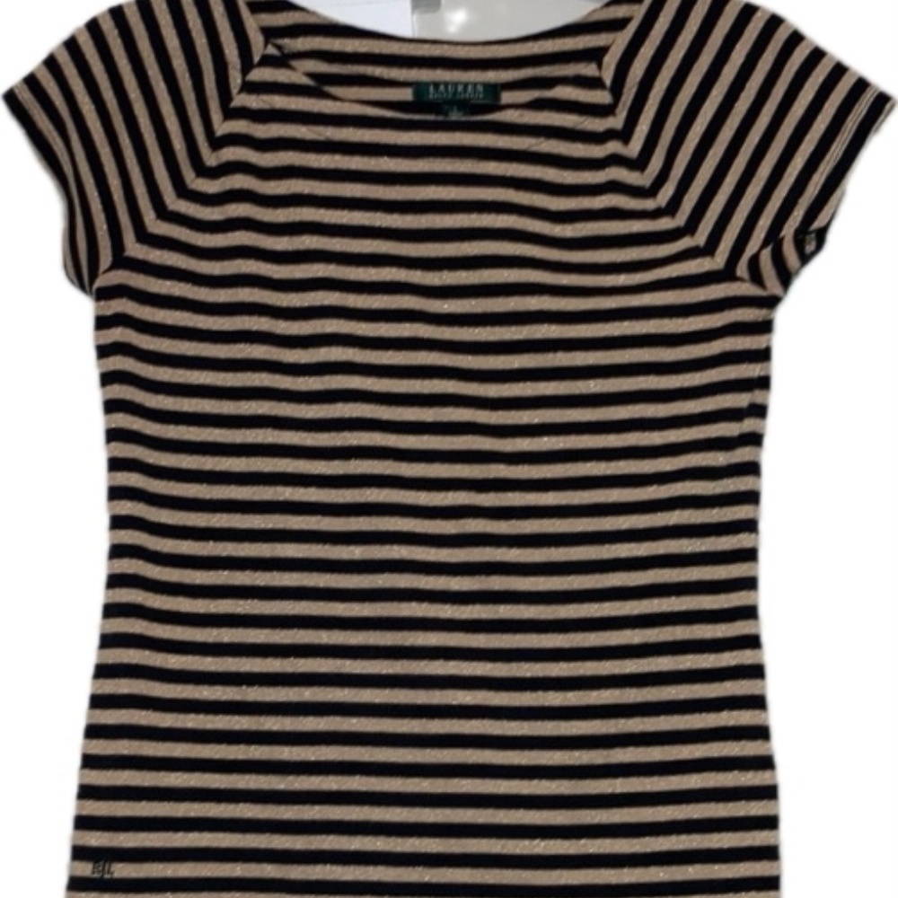Ralph Lauren, black, and gold shirt